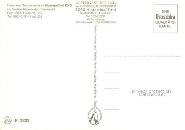 Hinterriss Tirol Alpengasthof Eng am Grossen Ahornboden – Bild 2