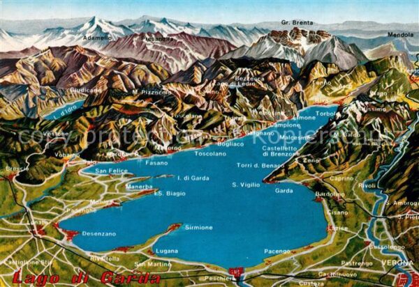 Lago di Garda Panoramakarte