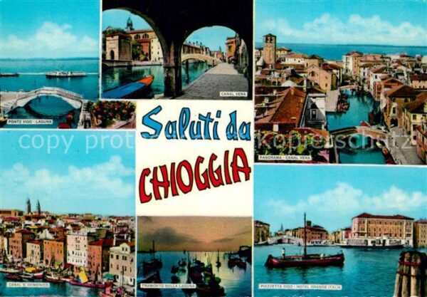 Chioggia Venetien Ponte Vigo Laguna Canal Vena Panorama C
