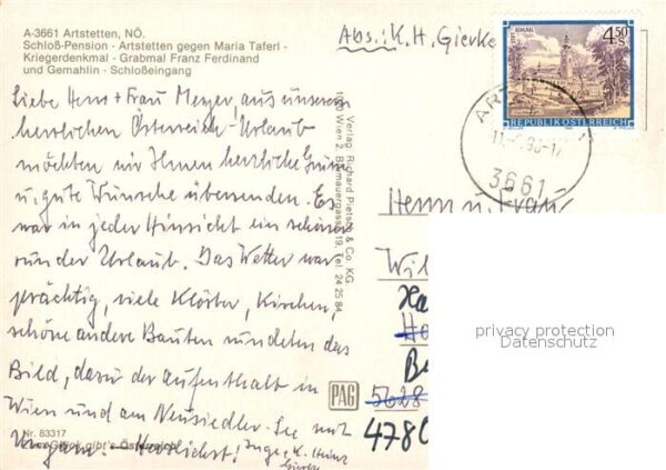 Artstetten-Poebring Schloss Pension Maria Taferl Kriegerden – Bild 2