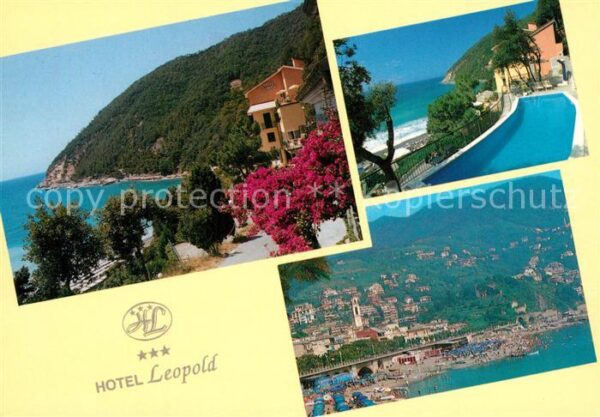 Moneglia Liguria Hotel Leopold Fliegeraufnahme