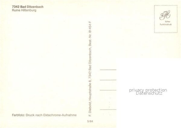 Bad Ditzenbach Ruine Hiltenburg – Bild 2