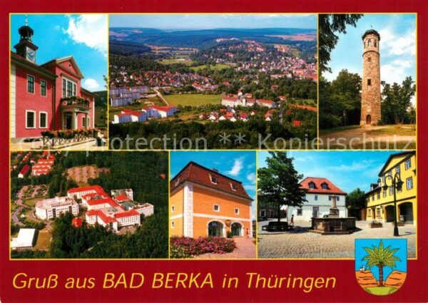Bad Berka Rathaus Panorama Blick vom Paulinenturm