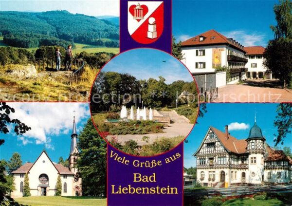 Bad Liebenstein Blick vom Morgentor Burgruine Kurpensio