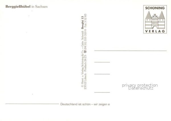 Berggiesshuebel Ortsmotive Kirche Postmeilensäule Wappe – Bild 2