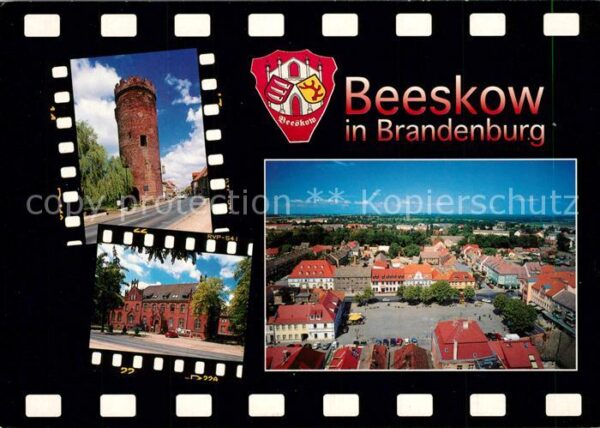 Beeskow Dicker Turm Landratsamt Blick zum Markt