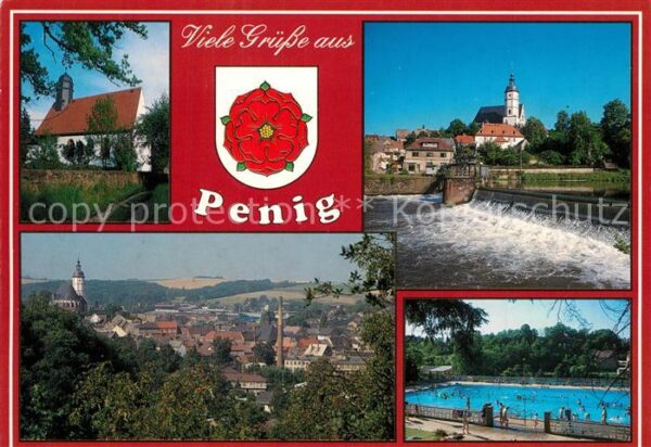 Penig Panorama Tal der Zwickauer Mulde Wehr K