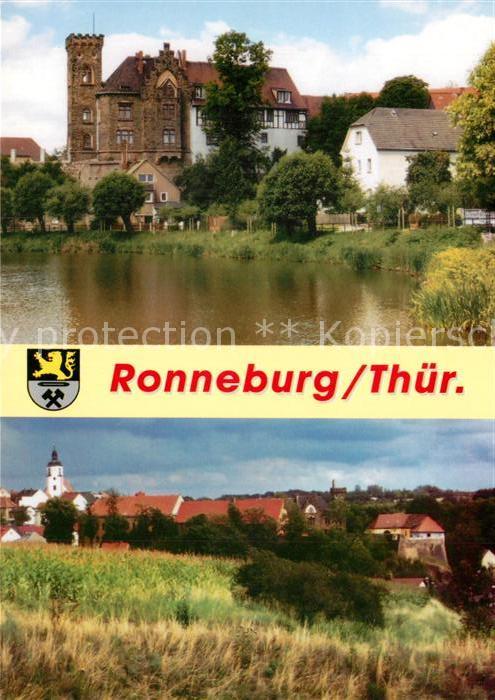Ronneburg Thueringen Partie am Wasser Schloss Ortsansicht mi
