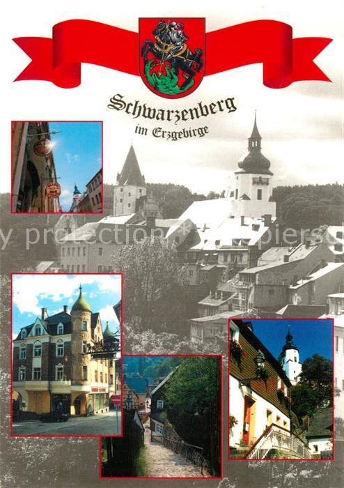 Schwarzenberg Erzgebirge Schloss Kirche Oberes Tor Kirchsteig Vo
