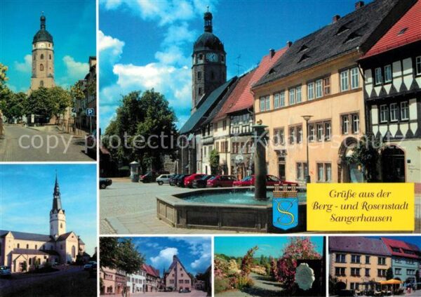 Sangerhausen Suedharz Jacobikirche Markt Ulrichkirche Markt E