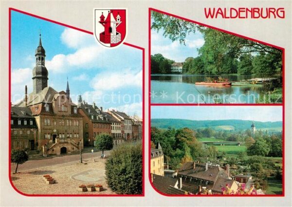 Waldenburg Sachsen Markt Grünefelder Park Teilansicht
