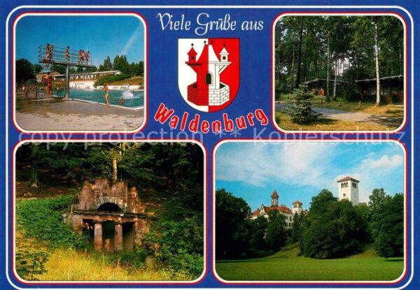 Waldenburg Sachsen Freibad Bungalowsiedlung Grünefelder Pa