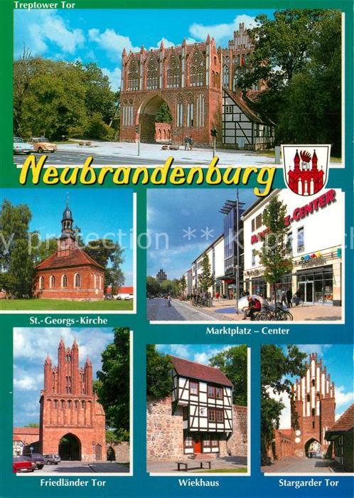 Neubrandenburg Treptower Tor St Georgskirche Marktplat