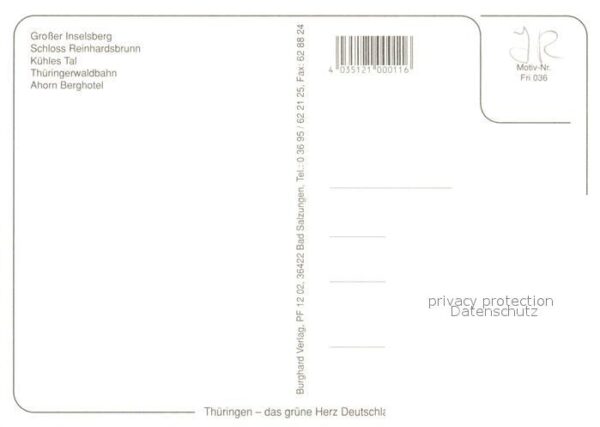 Friedrichroda Grosser Inselsberg Fliegeraufnahme Schl – Bild 2