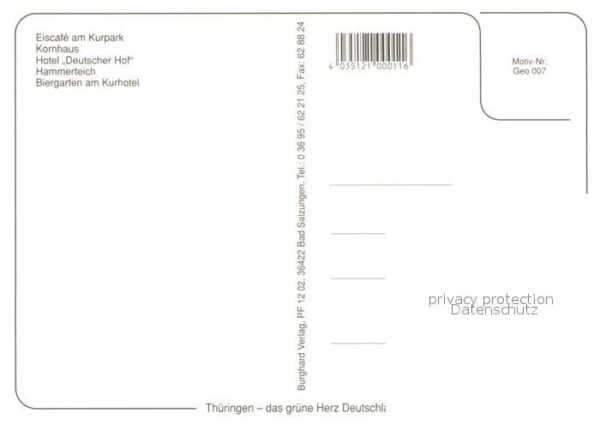 Georgenthal Gotha Eiscafe Kurpark Kornhaus Hotel Deutsche – Bild 2