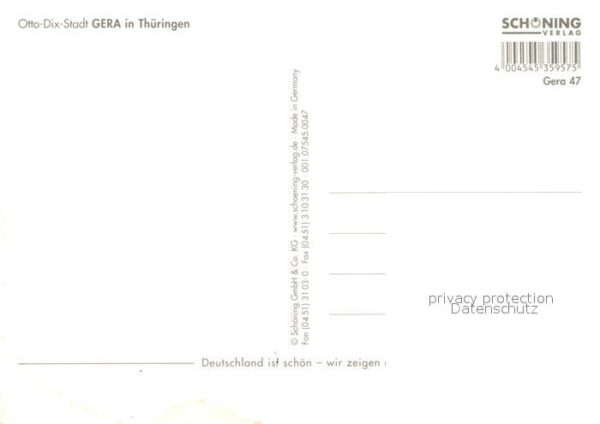 Gera Stadtansichten Otto Dix Stadt Brunnen S – Bild 2