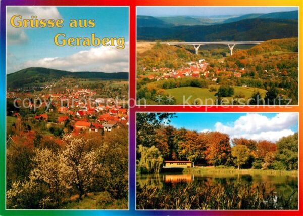 Geraberg Panorama Blick aus Richtung Buche Kiefe