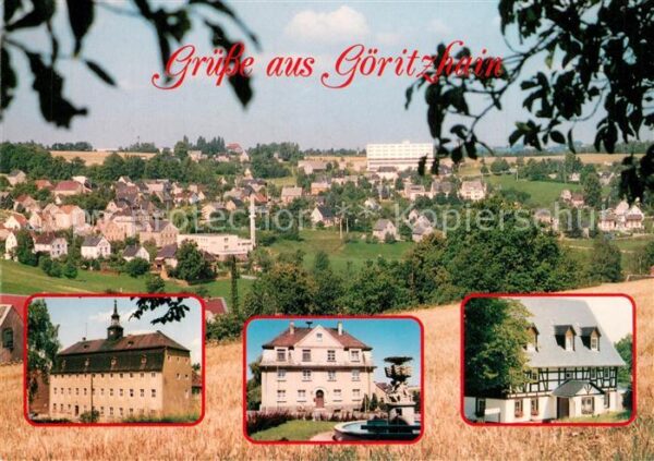 Goeritzhain Panorama Gebäude Brunnen Fachwerkhaus