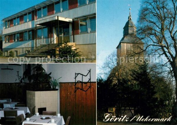 Goeritz Uckermark Hotel Garni Clubgaststätte Dorfkirche