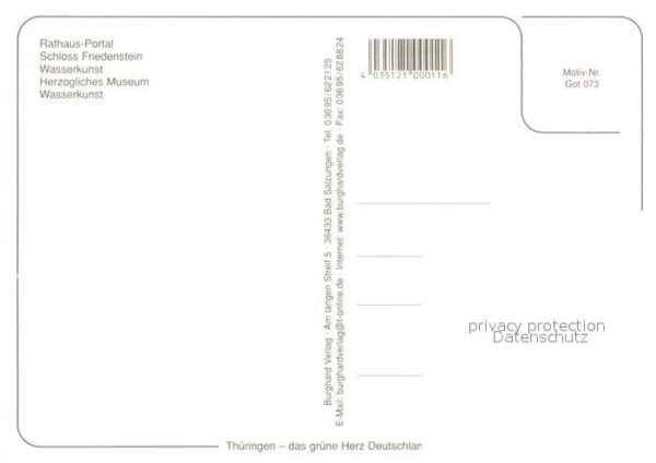 Gotha Thueringen Residenzstadt Rathaus Portal Schloss Fr – Bild 2