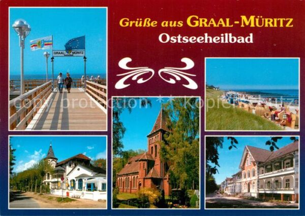 Graal-Mueritz Ostseebad Seebrücke Hotel Restaurant Kirche Stran