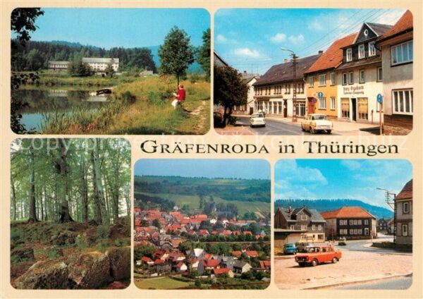 Graefenroda Uferpartie am See Hauptstrasse Panorama