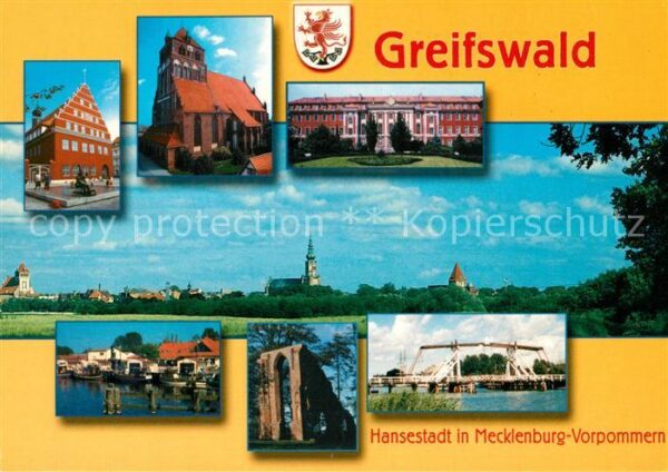 Greifswald Rathaus Kirche Gebäude Klappbrücke Klos