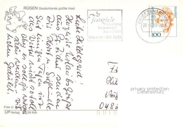 Gross Zicker Gager Kirche Reetdachhäuser Landschaftspanora – Bild 2