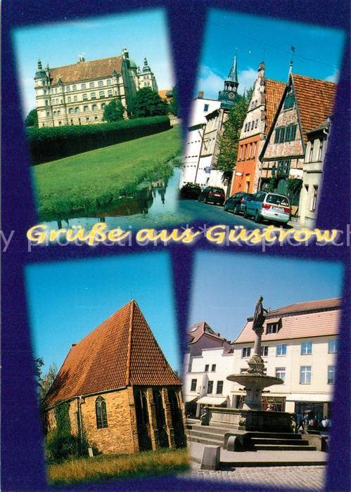 Guestrow Mecklenburg Vorpommern Schloss Altstadt Brunnen Kirche