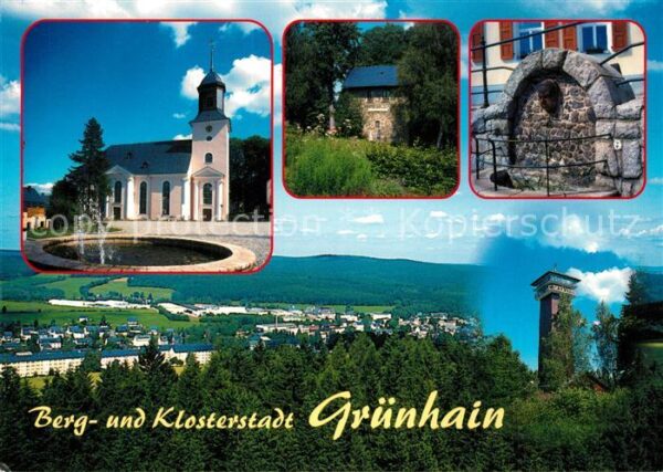 Gruenhain Erzgebirge Stadtkirche St Nikolaus Fuchsturm Mönch