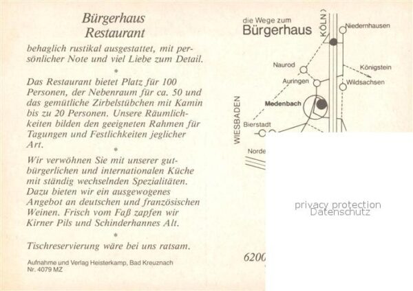 Medenbach Taunus Bürgerhaus Restaurant – Bild 2
