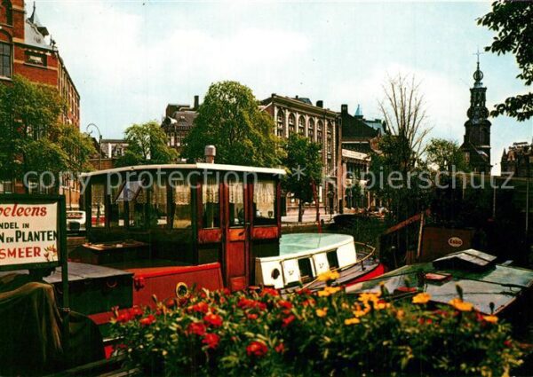 Amsterdam Niederlande Bloemenmarkt met Munttoren Blumenmarkt