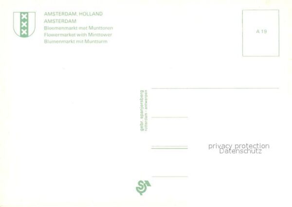 Amsterdam Niederlande Bloemenmarkt met Munttoren Blumenmarkt – Bild 2
