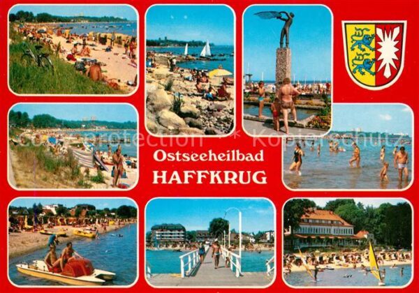 Haffkrug Ostseebad Strand Tretboot Denkmal Seebrücke Hotel
