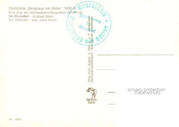 Oberstdorf Gaststätte Berghaus am Söller Bergbahn – Bild 2