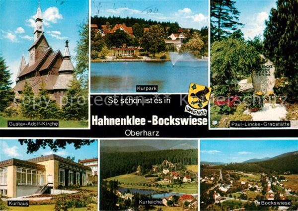 Hahnenklee-Bockswiese Harz Gustav Adolf Kirche Kurpark Teich Paul