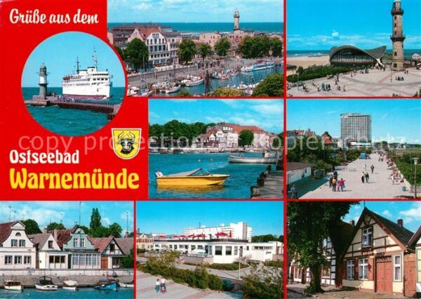 Warnemuende Ostseebad Mole Leuchtturm Fähre Hafen Alter Strom
