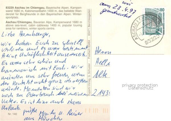 Aschau Chiemgau Ortsmotiv mit Kirche Kabinenseilbahn La – Bild 2
