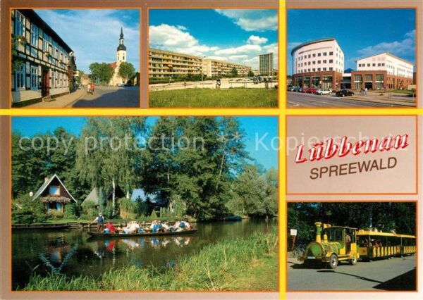 Luebbenau Spreewald Rathaus Kirche Strasse der Jugend Platt