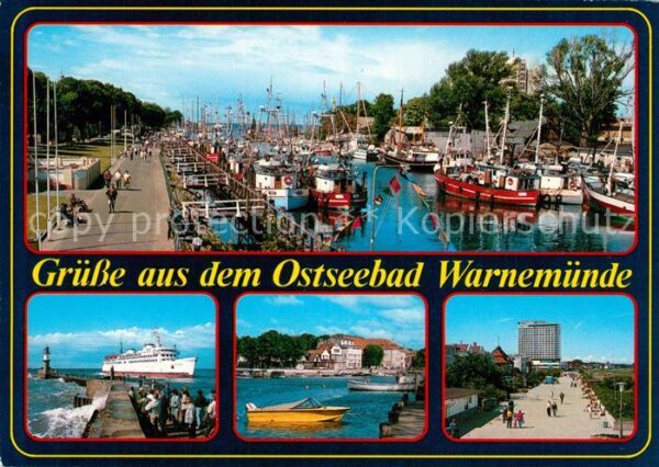 Warnemuende Ostseebad Promenade Alter Strom Fischkutter Mole