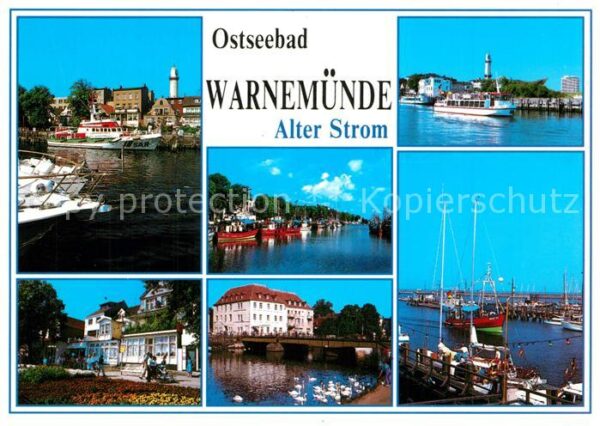 Warnemuende Ostseebad Alter Strom Hafen Promenade Fahrgastsch