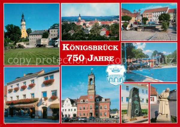 Koenigsbrueck Kirche Panorama Markt Stadtbad Curt Tau