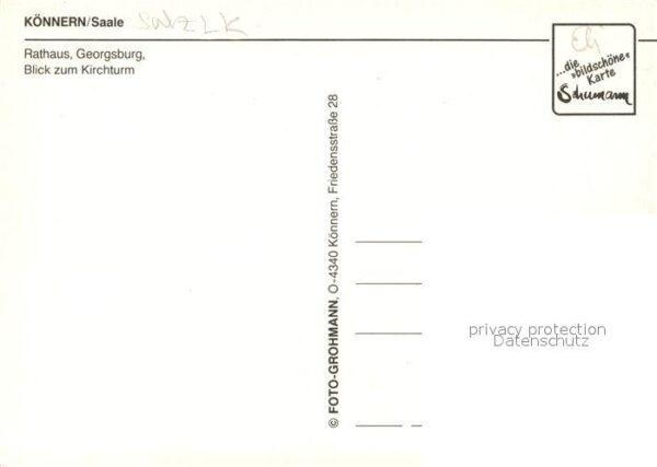 Koennern Rathaus Georgsburg Ortsmotiv mit Kircht – Bild 2