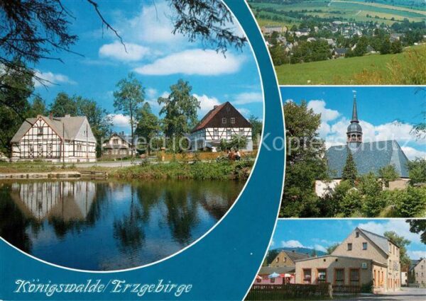 Brettmuehle Koenigswalde Teilansicht Fachwerkhäuser Dorfkirche D