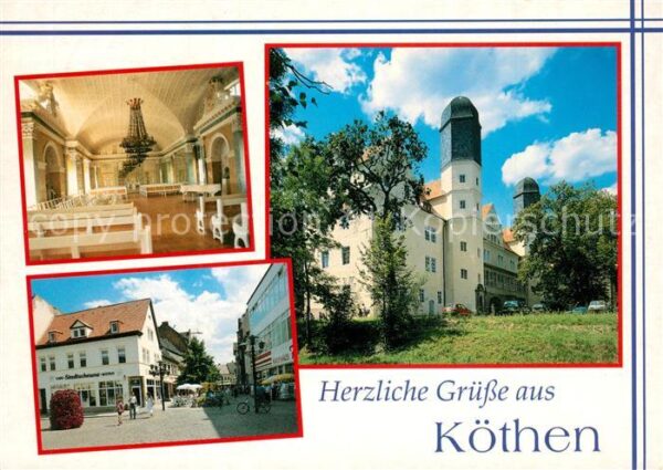 Koethen Anhalt Schloss Spiegelsaal Fussgängerzone