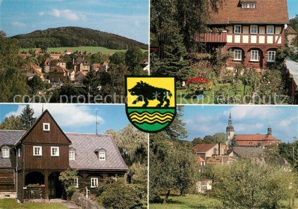 Ebersbach Sachsen Stadtpanorama Fachwerkhaus Ortsmotiv mi