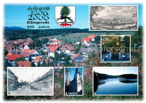 Elbingerode Harz Kupferstich um 1650 Schlosspark Zillier