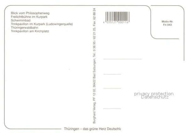 Friedrichroda Blick vom Philosophenweg Freilichtbühne – Bild 2