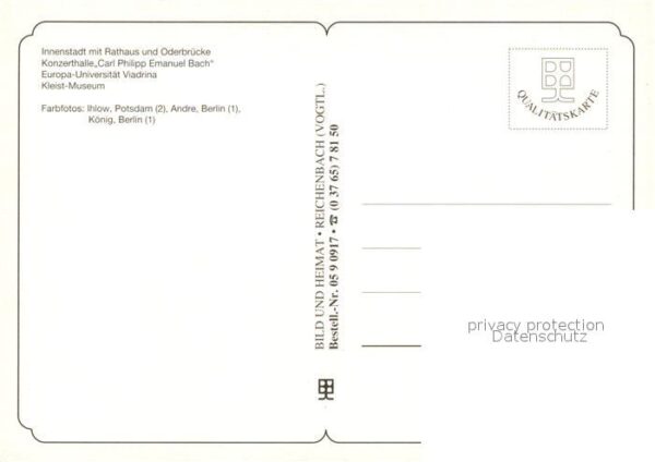 Frankfurt Oder Innenstadt Rathaus Oderbrücke Konzertha – Bild 2
