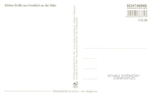 Frankfurt Oder Blick zur Marienkirche Brunnen Rathaus – Bild 2